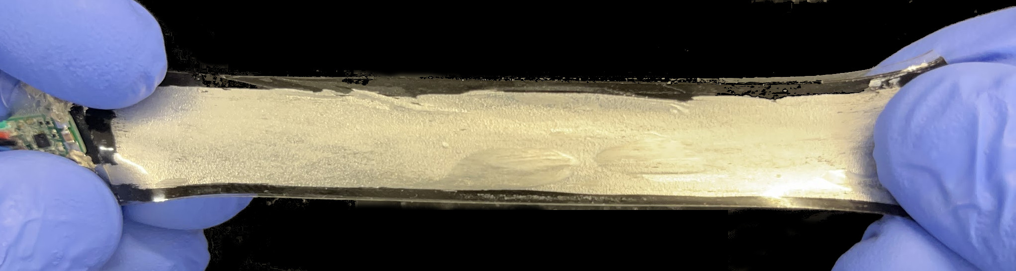 Figure 6. The same Bainter sensor stretched to approximately 200% strain. ©2025 IEEE